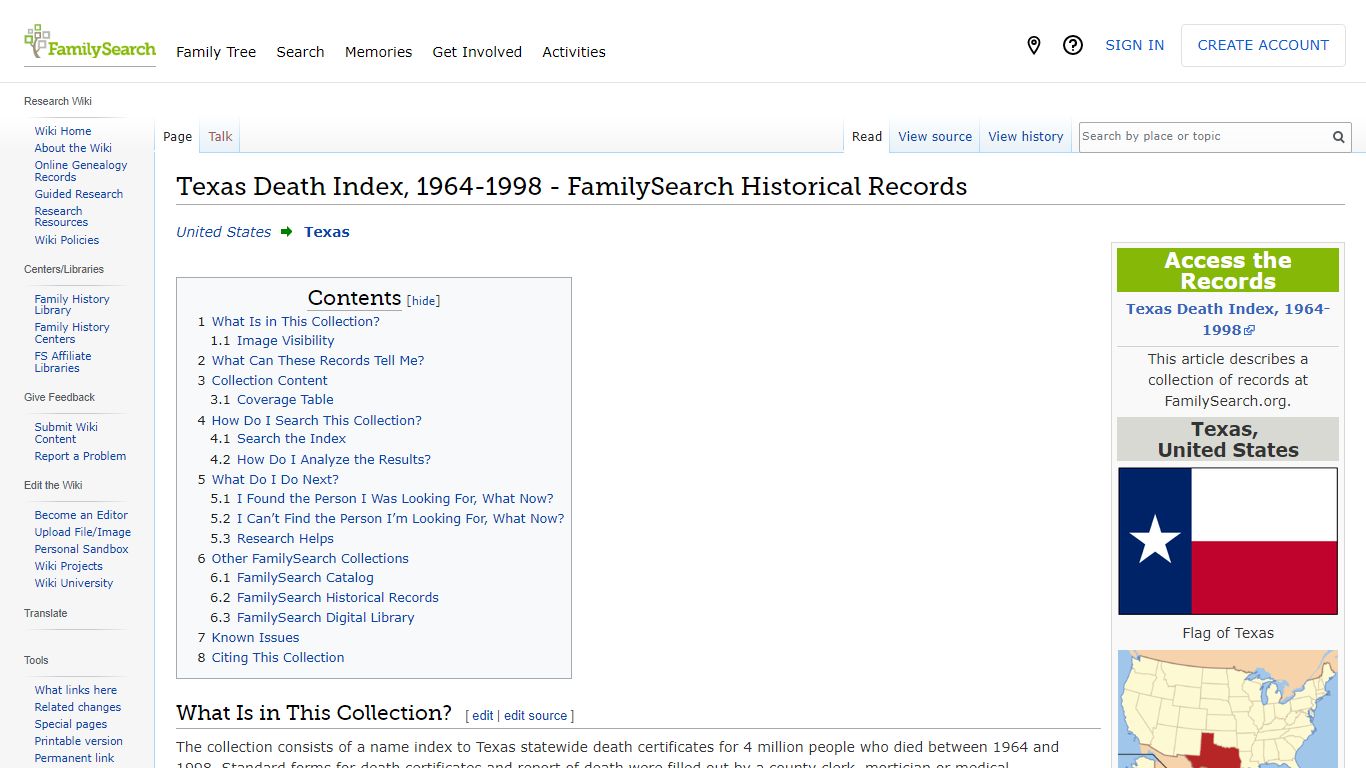 Texas Death Index, 1964-1998 - FamilySearch Historical Records